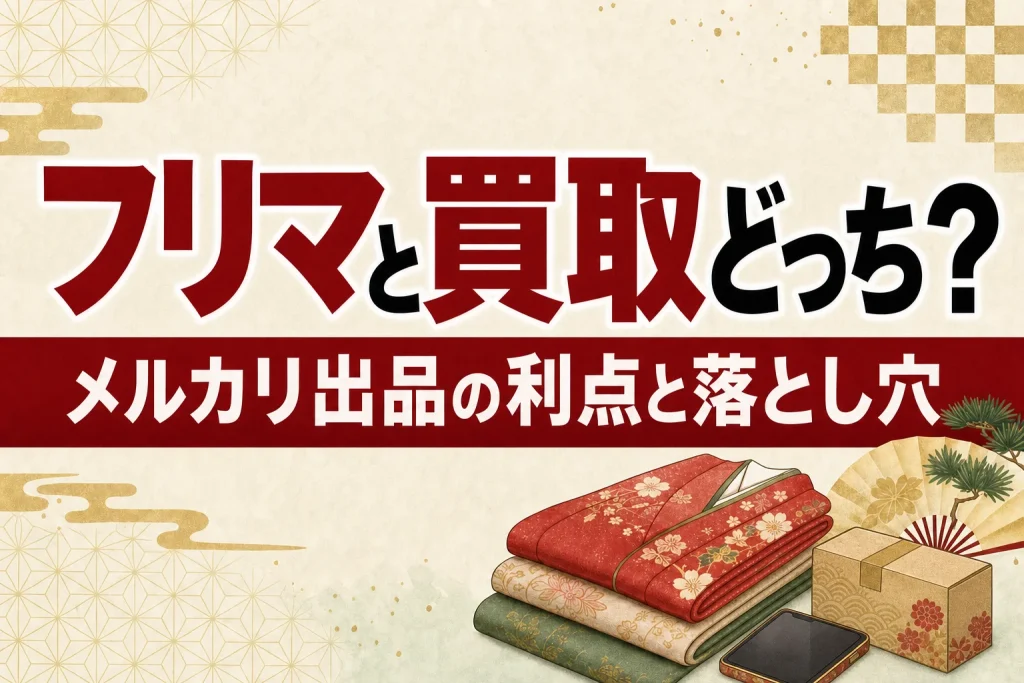 メルカリと着物買取どっちが得？フリマ出品のメリットと落とし穴