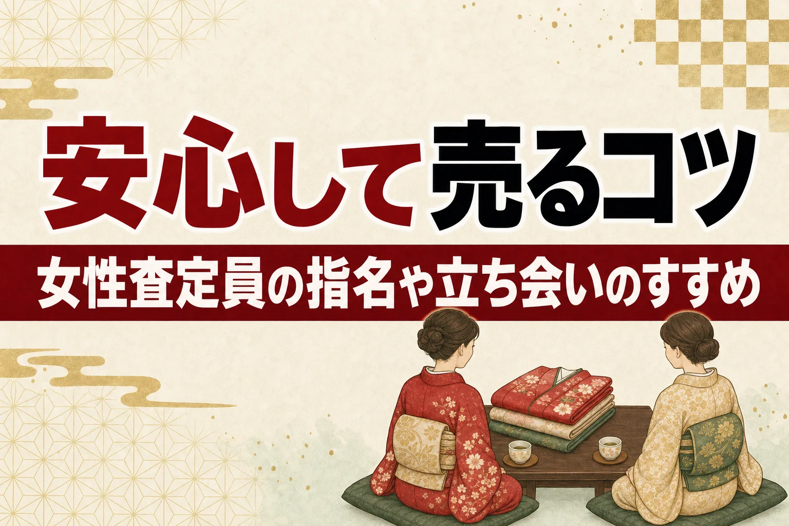 着物買取を安心して利用するコツ｜女性査定員の指名や立ち会いなど