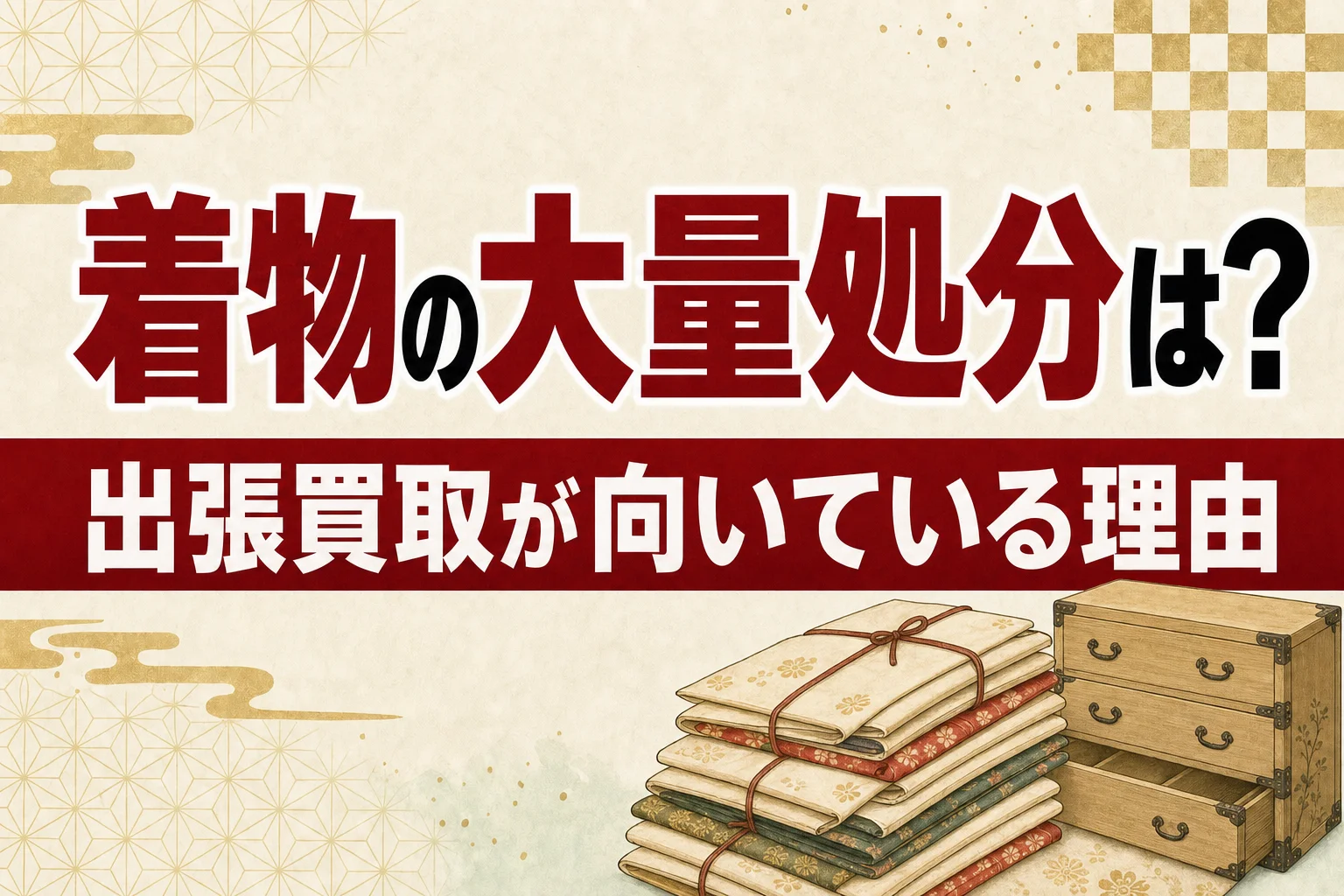 大量の着物をまとめて処分するには|出張買取が向いている理由