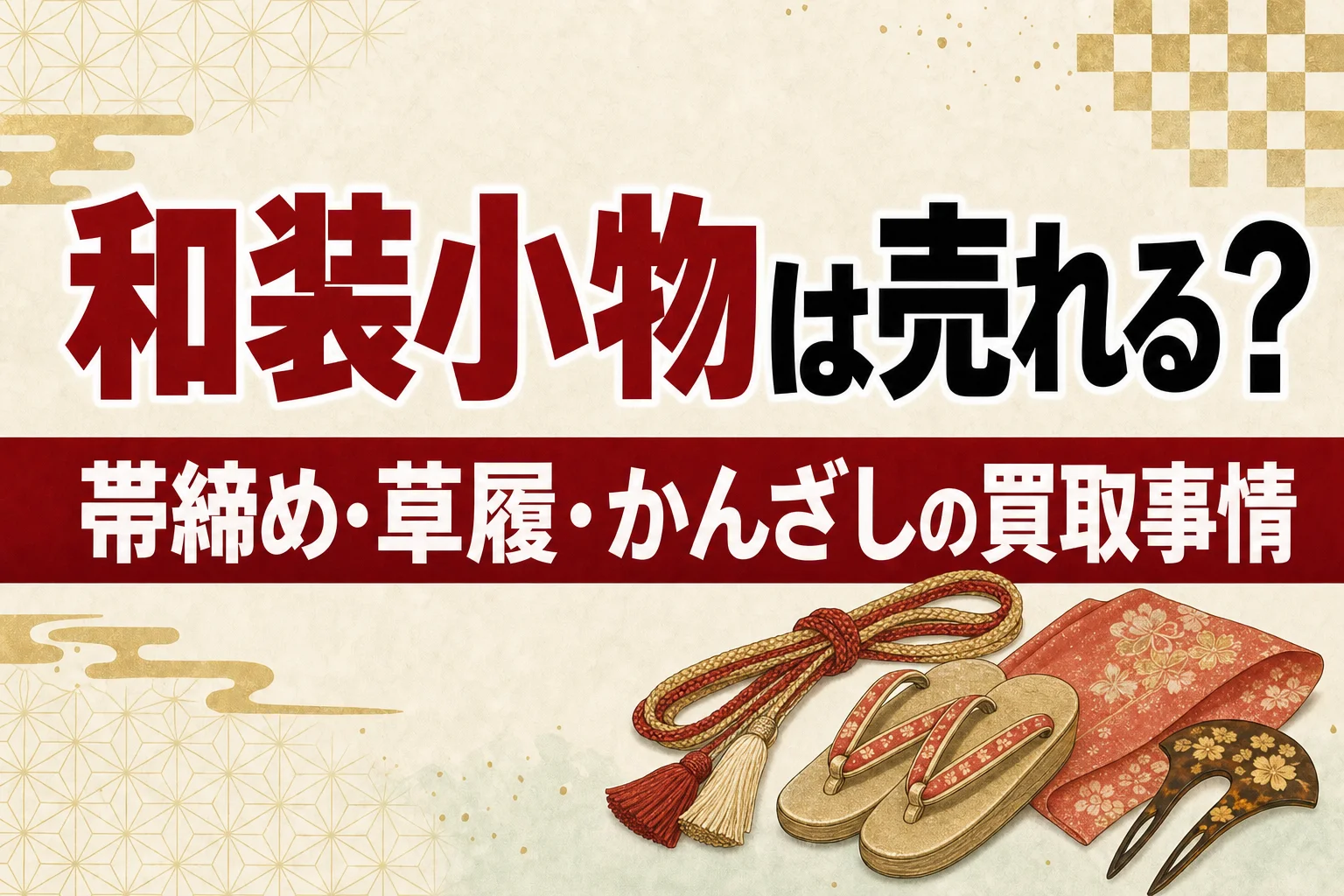 和装小物は売れる?帯締め・帯揚げ・草履・かんざしの買取事情